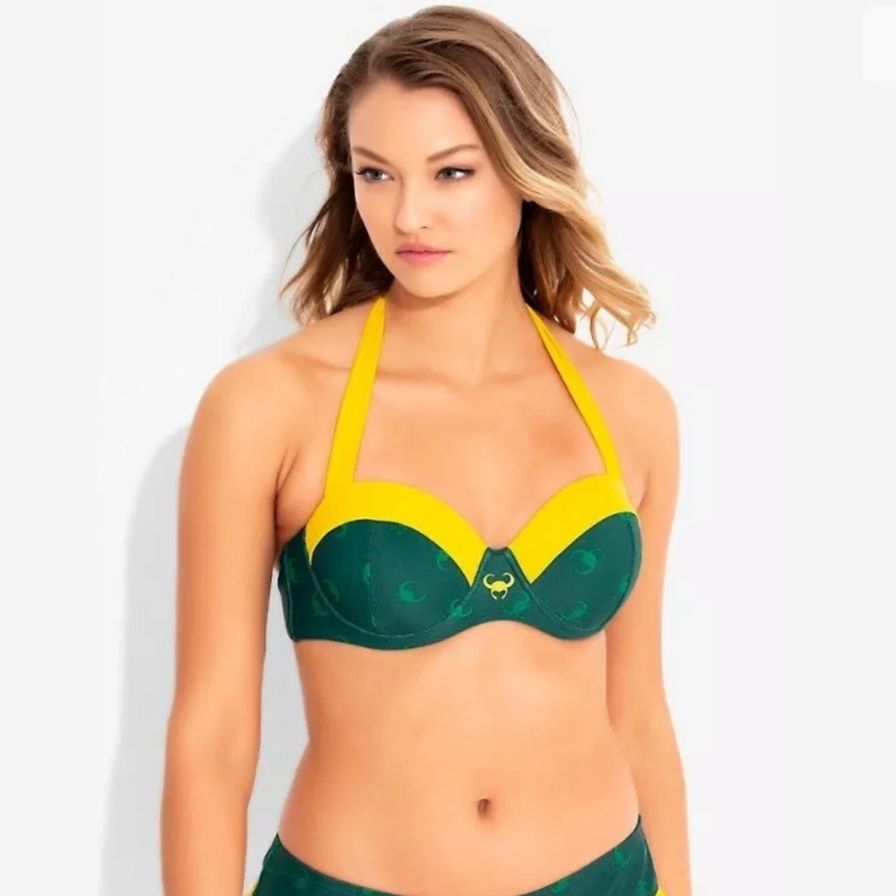 Marvel Avengers Loki Bikini Bathing Swim Suit Top